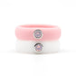 Pink Opal Cubic Zirconia Silicone Ring