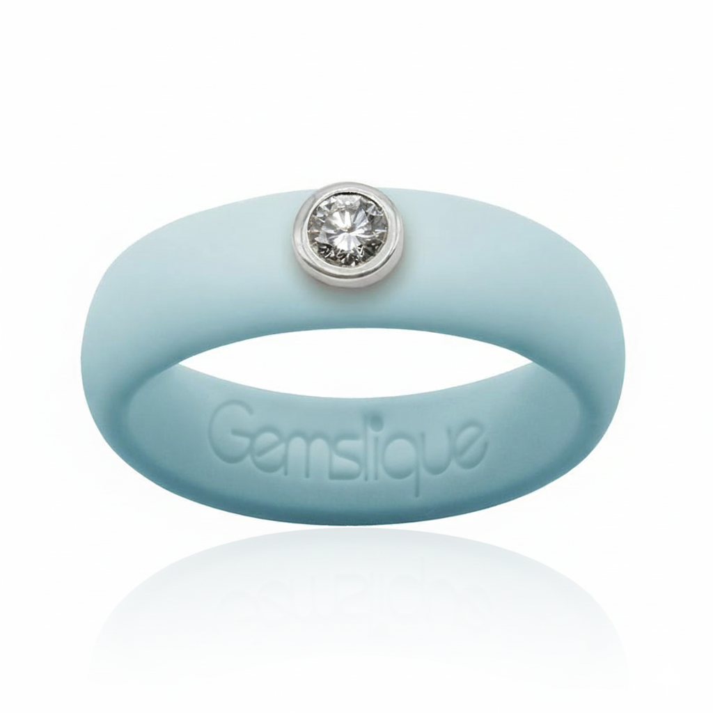 Powder Blue Silicone Ring